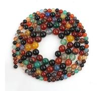 ORGEFY Perles Rondes Lisses en Jade Birman Vert AA 6/8/10/12 mm pour la Fabrication de Bijoux et de Bracelets, 38 cm, Agate colorée, Environ 61 pièces