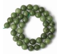 ORGEFY Perles Rondes Lisses en Jade Vert Birman AA 6/8/10/12 mm pour la Fabrication de Bijoux et de Bracelets, 38 cm, Neuf au Canada, Environ 61 pièces
