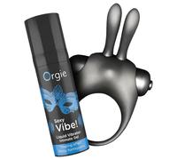 Orgie Bunny - Anneau vibrant en set (noir)