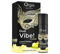 Orgie Gel vibrant unisexe Dual Vibe – Goût citron Gin & Tonic – 15 ml