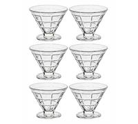 ORGIN-PARS Bols à crème glacée en verre 290 ml de qualité luxueuse 100% sans plomb avec base, bols à dessert pour crème glacée, trifle, parfait, coupes pour crème glacée et dessert pour fruits