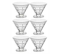 ORGIN-PARS Lot de 6 coupes à glace, en verre, 290 ml, qualité supérieure, 100 % sans plomb, avec pied, pour fruits, entrées, crème glacée, pudding