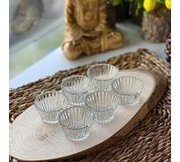 Orgingift Bols en Verre - Lot de 6 Mini Bols de Préparation et Service, Plats à Sauce, Snack, Dip, Petit Déjeuner pour Confiture, Miel, Beurre