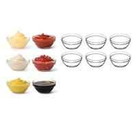 Orgingift Mini bols en verre 6 cm - Bols à tapas, dessert, confiture, sauces, apéritifs - Bols de service transparents pour cuisine, table ou réception - Empilables et durables (12, unité, Mini Bowl)