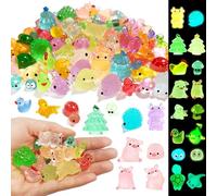 OrgMemory 120 Pièces Mini Figurine, 12 Styles, Lumineux en RéSine, Mini Canard, pour Figurines Miniatures, Aquarium, Jardin, Décoration de Maison de Poupée, Bricolage