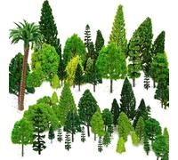 OrgMemory Arbres Modèles, 29Pièce, 4-16 cm, Arbres Miniatures, Modélisme Ferroviaire Paysage, Plastique Modèle Arbre pour Les Projets, Paysage de Modèle de Train sans Foundation