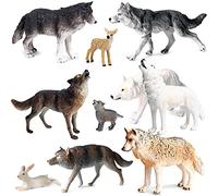 OrgMemory Lot de 10 figurines d'animaux de safari pour diorama, travaux manuels, éducatif pour enfant, décoration de gâteau