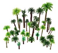 OrgMemory Palmiers Modèle, Plastique Modèle Arbre pour projets, (36Pièce, 3-16 cm), Arbres Miniatures