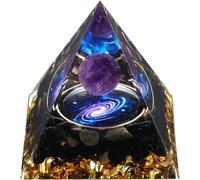 Orgone pyramide pour l’énergie Positive, améthyste pyramide sphère de cristal, cristaux de Protection générateur d’énergie pour le Stress réduire guérison méditation attirer la richesse chanceux