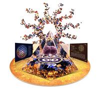 Orgone Set de cristaux de guérison Pyramide, signe du zodiaque, pierre de naissance de compagnon, pour l'astrologie, l'aura, l'énergie positive, la méditation, l'attraction de la richesse.(Vierge)