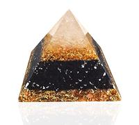 ORGONIC-Art Pyramide d'orgonite - selon Wilhelm Reich avec onyx, cristal de roche & schungite, pour l'harmonisation de l'espace et la protection contre les énergies négatives, 5G, WLAN, électrosmog
