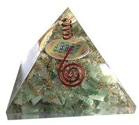 Orgonite pyramide fleur de vie Aventurine (C’est la pierre de prospérité et de chance dans tous les domaines)