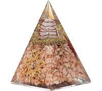 Orgonite Pyramides Pierre solaire avec symbole du soleil -- 6x6x8,5cm