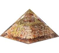 Orgonite Pyramides Pierre solaire avec symbole du soleil -- 7,5x7,5x5cm
