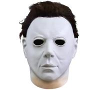 Orgoue Masque Michael Myers, Masque Mike Myers 1978 Visage Micheal Myers en latex pour adultes hommes enfants Masque d'Halloween effrayant pour le carnaval d'Halloween, Taille unique, MM-01, Blanc
