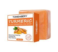 Orgrul Savon à l'acide kojique Turmeric, savon décapant taches sombres, savon tourbillonnant tout naturel, barre de savon tourmeric le visage de nettoyage en profondeur, savon nettoyant pour