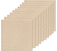 Orgthin Dalles de Moquette Autocollantes, Carreaux de Sol Autocollants 30 x 30 cm, Tapis Doux, Décoration Intérieure pour Chambre, Salon, Bureau, 10 Dalles, 0,9 m² par Boîte Kaki
