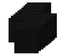 Orgthin Lot de 20 carreaux de moquette autocollants rembourrés doux pour décoration d'intérieur pour chambre à coucher, salon, bureau - 30,5 x 30,5 cm - Noir - 0,6 m² par boîte