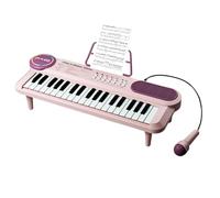 Orgue Musical Lumineux - Jouet de Piano électronique pour , Support Portable à 37 Touches, Balance d'instruments avec Cadre en Bois, Accessoire de Style Chic, Outils de Divertissement pour l'éc