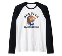 Orgullo Salvadoreño Bandera El Salvador Bandeau Drapeau Latina Manche Raglan