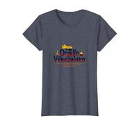 Orgullo Venezulano Symbole Patriotique pour Les citoyens Fiers T-Shirt, Femme, Bleu Chiné, XL