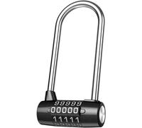 ORIA Cadenas de Sécurité à 5 Chiffres, Réinitialisable Cadenas à Combinaison avec Long Câble Particulièrement, Étanche Acier Inoxydable, Idéal pour Gym Sport/Ecole Casiers, Clôture, Entreposage