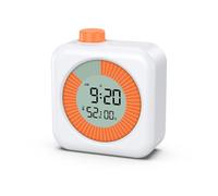 ORIA Minuteur Visuel Numérique, 3 en 1 Compte à Rebours de 60 Minutes avec Grand Ecran LCD, 12/24 Heures, Fonctionnement Silencieux, Minuterie avec Bouton pour Enfants ou Adultes