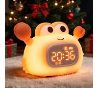 ORIA Réveil Enfant Crab Silicone avec Veilleuse LED