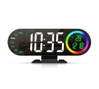 ORIA Réveil Miroir LED Double Alarme 8.5 Pouces
