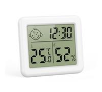 ORIA Thermomètre Hygromètre Intérieur Mini avec Heure/Date