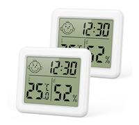 ORIA Thermomètre Hygromètre Intérieur Mini avec Heure/Date