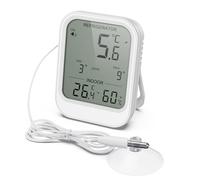 ORIA Thermomètre Numérique pour Réfrigérateur, Thermomètre pour congélateur avec Sonde Etanche, Ecran LCD, Alarme de Température, Valeurs Min/Max pour Réfrigérateur, Congélateur et Aquarium