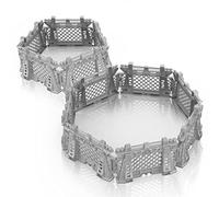 Oriate Lot de 12 accessoires de clôture de dinosaures en plastique pour enfants, convient aux figurines du monde des dinosaures, clôtures jurassiques