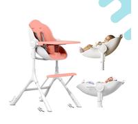 Oribel Cocoon Z Chaise haute et chaise longue Rose barbe à papa