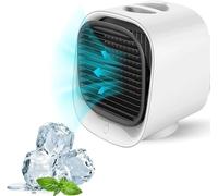 Oribreeze Climatisation, Refroidisseur d'air Ori Breeze, climatiseur de bureau, refroidisseur d'air Ori Breeze, Climatiseur portable Oribreeze, Petit ventilateur portable pour voyage (White)