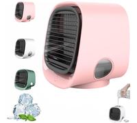Oribreeze Climatiseur, nouveau refroidisseur d'air Oribreeze, ventilateur refroidisseur d'air avec eau, mise à niveau d'eau glacée portable, mini climatiseur de bureau pour chambre (pink)