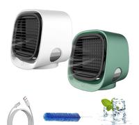 Oribreeze Climatiseur, Oribreeze Climatiseur Mobile Silencieux,Refroidisseur D'air Personnel Anti-Fuite À 3 Vitesses For Voiture, Camping, Bureau (2PcC)