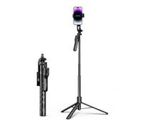 ORICO 190cm Trépied pour Smartphone et Perche À Selfie, Poignée Rotative À 360° + Support de Téléphone, Trépied Extensible pour iPhone/Android/Appareil Photo/GoPro, Vlog/Enregistrement - SPM190