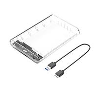 ORICO 3.5" USB 3.0 Boîtier de Disque Dur Externe, SATA III 5 GB/s pour Disque Dur Interne SATA DE 3,5" et SSD, Montage sans Outil, Accélération UASP - Transparent