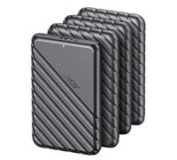 ORICO 4 Pièces Boitier Disque Dur 2.5'', USB 3.0 Boitier Externe Disque 5Gbps pour SATA HDD et SSD de 2,5'' et 7/9.5 mm, accélération UASP, Trim, sans Outils,Noir