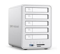 ORICO All-Flash Boîtier de disque dur RAID 5 baies compatible 2,5 SATA HDD/SSD avec 10 Gbit/s USB 3.2 Gen 2, extension Daisy Chain et 7 modes RAID, prise en charge 2,5" 7 mm/9,5 mm SATA SSD/HDD-8858
