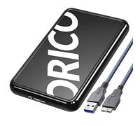 ORICO Boitier Disque Dur 2.5, 5Gbps USB 3.0 Boitier Externe Disque pour SATA HDD et SSD de 2,5'' et 7/9.5 mm jusqu'à 8 to, accélération UASP, sans Outils(Noir)