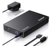 ORICO Boîtier Externe pour Disque Dur 3,5"（Boîtier Seulement, Disque Dur NON Inclus）-USB 3.0 pour HDD/SSD SATA 3,5/2,5 Pouces jusqu'à 20 To, Sans Outil, avec Adaptateur Secteur 12V/2A et UASP (3588US3