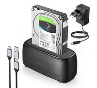 ORICO Boîtier pour Disque Dur SATA 2,5" et 3,5" USB 3.2 Gen1 Station d'accueil sans Outils avec UASP, Adaptateur HDD SSD Jusqu'à 20 to, Alimentation et câble USB Inclus (DD18C3)