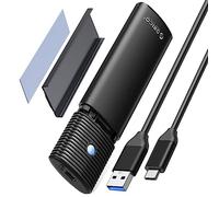 ORICO Boîtier SSD M.2 NVMe 10Gbps USB Adaptateur Externe USB3.2/ USB3.1 Gen2 USB-C Boîtier Disque Dur pour M.2 PCIe NVME M-Key 2230/2242/2260/2280 SSD, Lecteur M2 avec UASP-PWM2G2A-BK