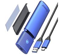 ORICO Boîtier SSD M.2 NVMe 10Gbps USB Adaptateur Externe USB3.2/ USB3.1 Gen2 USB-C Boîtier Disque Dur pour M.2 PCIe NVME M-Key 2230/2242/2260/2280 SSD, Lecteur M2 avec UASP-PWM2G2A-BL
