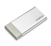 ORICO Boitier SSD mSATA Adaptateur USB3.0 5 Gbps Aluminium 2 to pour Ordinateur, Prise en Charge de Trim et UASP, Aucun Câble de Données et Câble d'alimentation Requis - MSG Silver