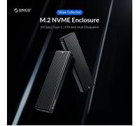 ORICO Boîtier USB 3.1 type C pour SSD M.2 NVMe (PCIe, 2280/60/42/30), débit 10 GB/s, dissipateur thermique, UASP, veille auto.