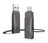 ORICO Cle USB 128 Go avec OTG, 150 Mo/s, Type-C et USB-A, Gris, CB05 | 2-en-1, Métal, Plug & Play, Compatible avec iPhone 17/16/15, Smartphones/Tablettes/Ordinateurs Portables/PC Android