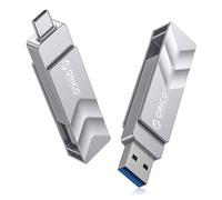 ORICO Clé USB 128 Go USB-A/USB-C, Lecture 400 Mo/s, Écriture 300 Mo/s | USB 3.2 Gen 1,Branchez et Jouez,Boîtier Métallique,Compatible Windows, Android, iphone 15-17